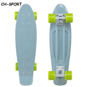 Gray Mini Cruiser Plastic Skateboard 