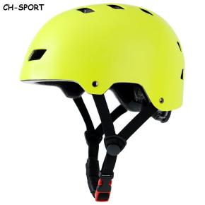 Yellow Green Bike Skateboard Helmet